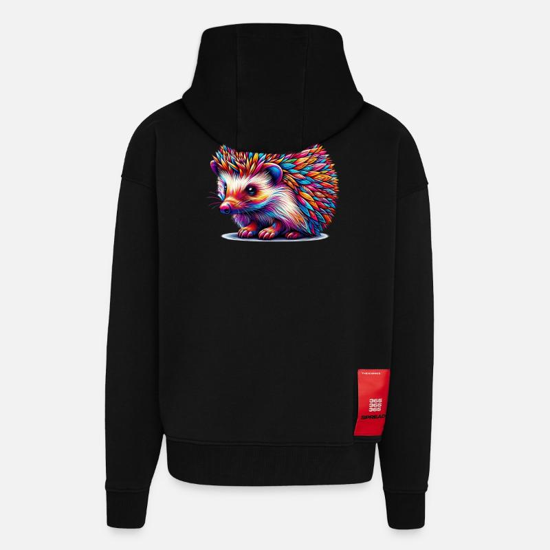 Igel - Zip Hoodie - made by SPREAD - SOLID BLACK