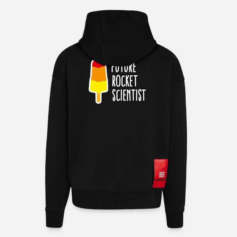Future rocket scientist popsicle rocket graduation - Zip Hoodie - made by SPREAD - SOLID BLACK