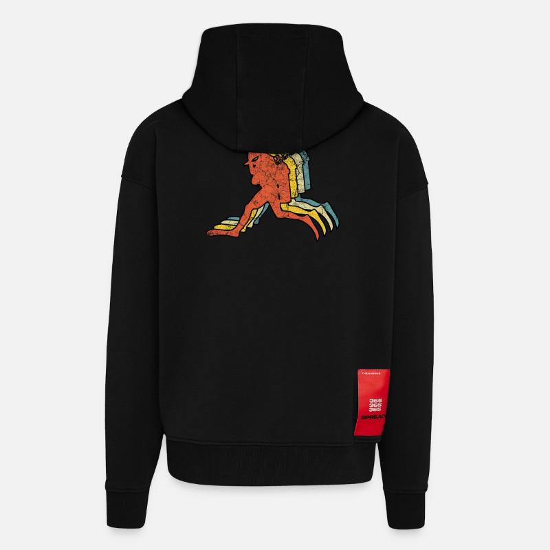 Plongée plongée - Veste à capuche bio épaisse oversize fabriqué en UE - SOLID BLACK