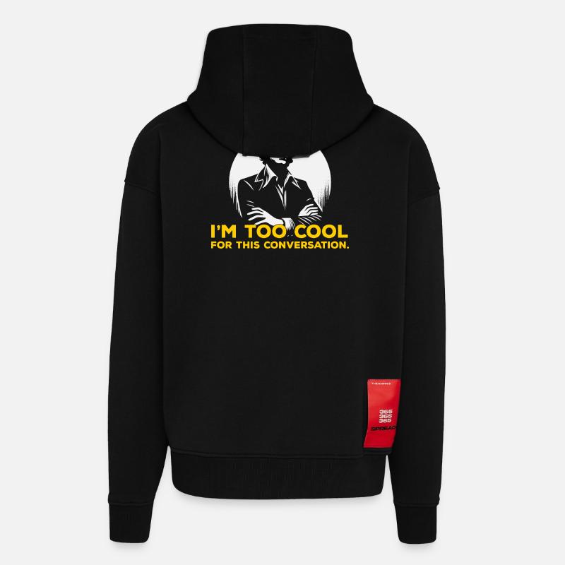 Bold Silhouette Slogan Tee - Zip Hoodie - made by SPREAD - SOLID BLACK
