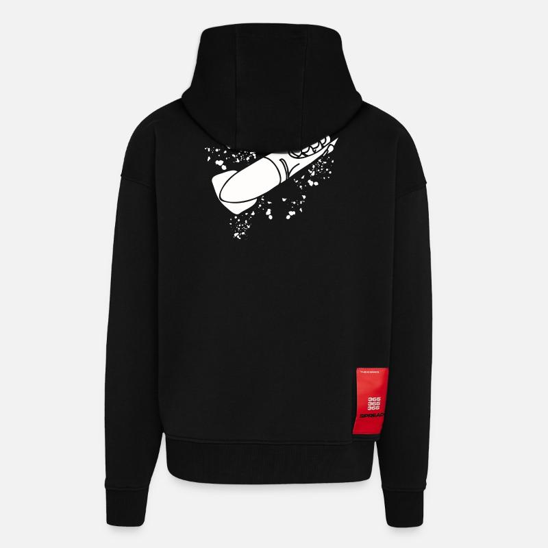 Bobsleigh Bobsleigh Four-man Bobsleigh - Zip Hoodie - made by SPREAD - SOLID BLACK