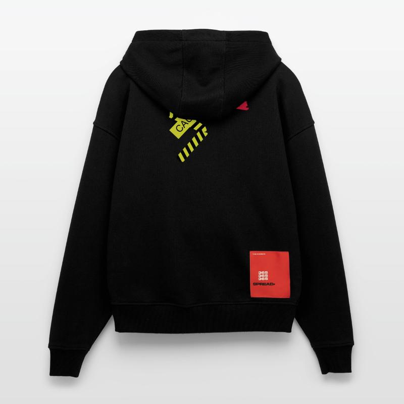 Attention, risque Veste à capuche bio épaisse oversize fabriqué en UE