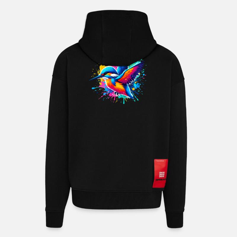 Eisvogel - Zip Hoodie - made by SPREAD - SOLID BLACK