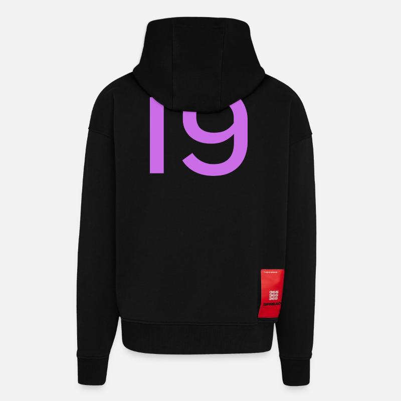 19 - Zip Hoodie - made by SPREAD - SOLID BLACK