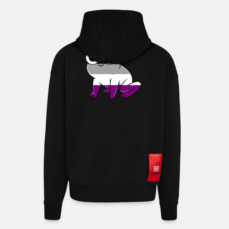 Frosch Ace Pride - Zip Hoodie - made by SPREAD - SOLID BLACK