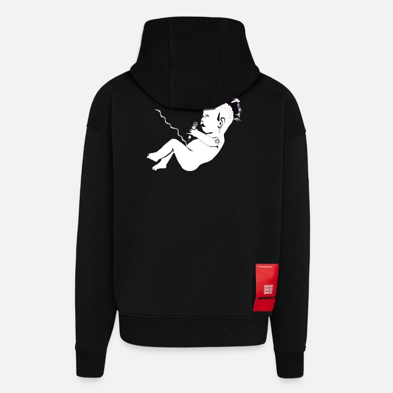 Punks not dead - Zip Hoodie - made by SPREAD - SOLID BLACK