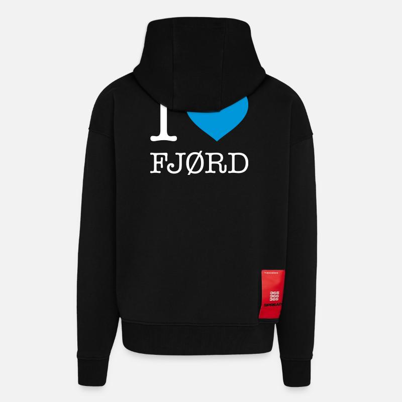 J’ADORE FJORD - Veste à capuche bio épaisse oversize fabriqué en UE - SOLID BLACK