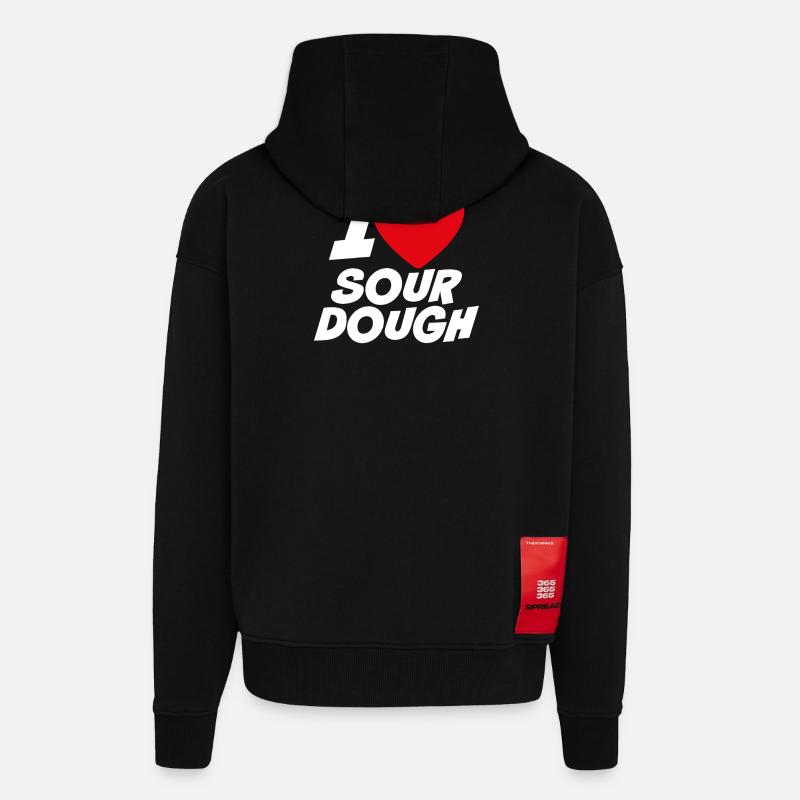 Ich liebe Sauerteig - Zip Hoodie - made by SPREAD - SOLID BLACK