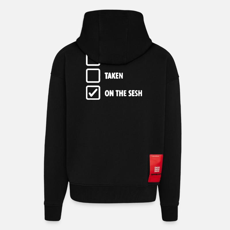 On the Sesh Status Tee - Zip Hoodie - made by SPREAD - SOLID BLACK