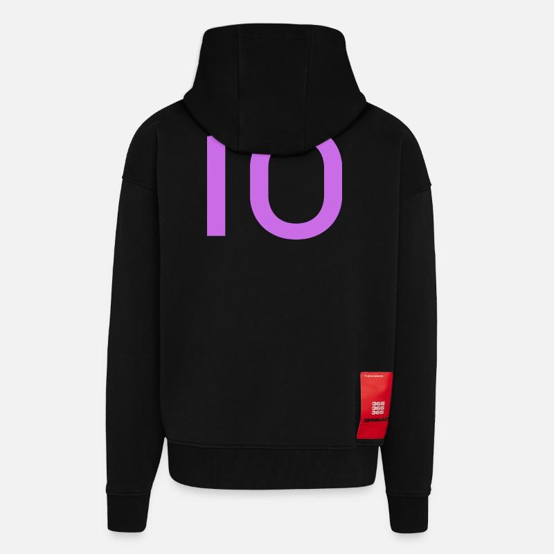 10 - Zip Hoodie - made by SPREAD - SOLID BLACK