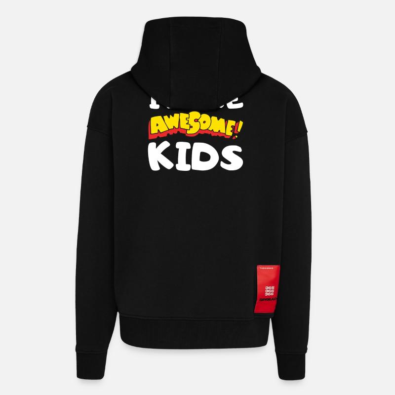 I make great kids comics - Zip Hoodie - made by SPREAD - SOLID BLACK