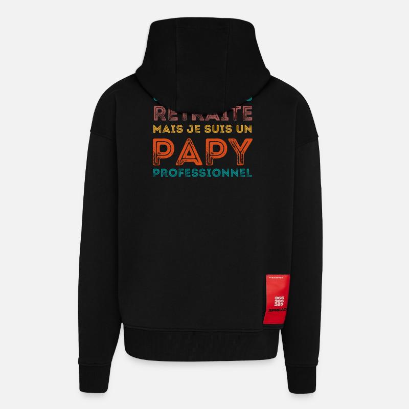 ICH BIN EIN RETRO-PROFI-OPA - Zip Hoodie - made by SPREAD - SOLID BLACK