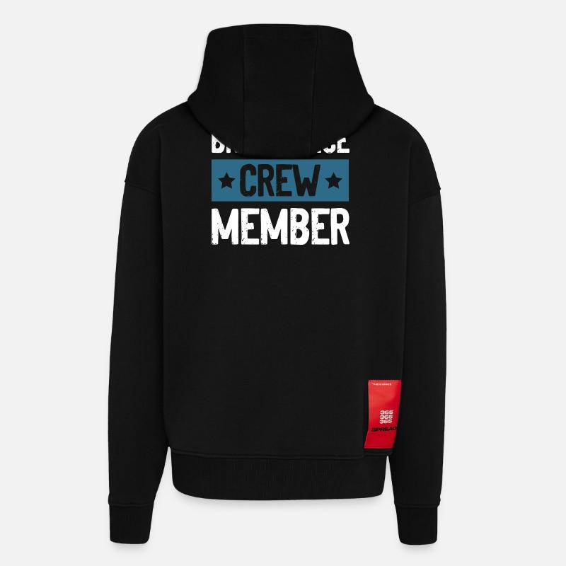 Équipe de breakdance - Veste à capuche bio épaisse oversize fabriqué en UE - SOLID BLACK