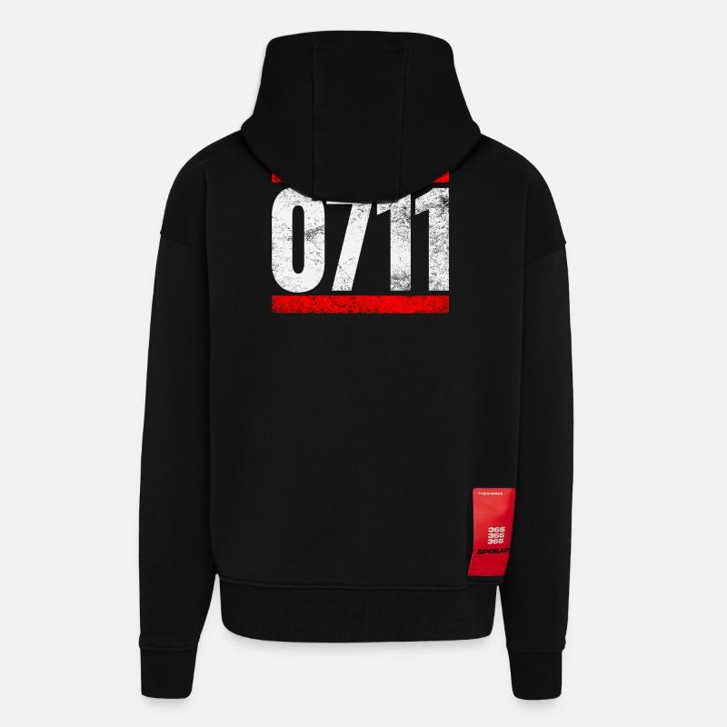 0711 Stuttgart, Germany - Zip Hoodie - made by SPREAD - SOLID BLACK