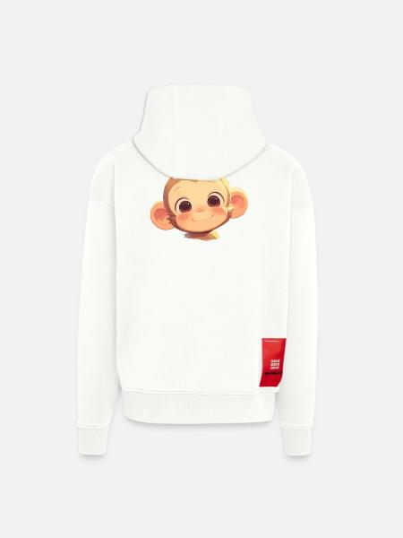 Macaque Macaque - Zip Hoodie - made by SPREAD - SOLID BLACK
