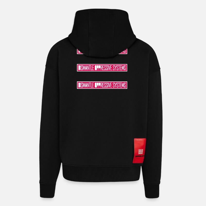 Dismantle Oppressive Systems Aktivismus Statement - Zip Hoodie - made by SPREAD - SOLID BLACK