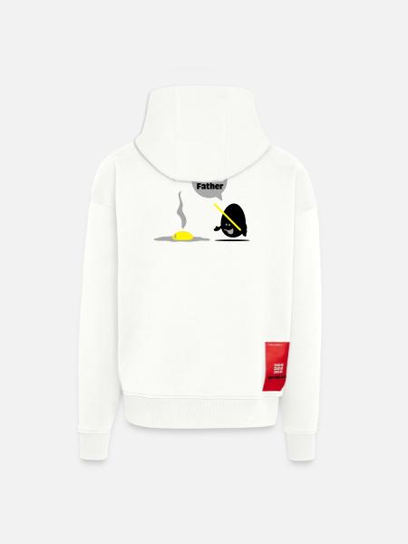 egg vader - Zip Hoodie - made by SPREAD - SOLID BLACK