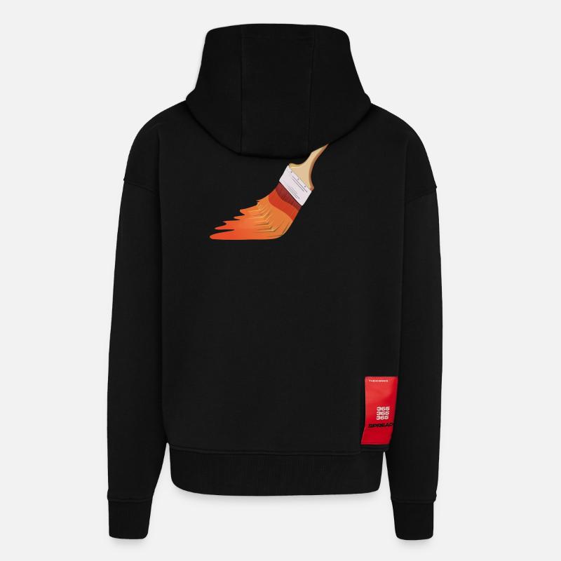 Maler Pinsel - Zip Hoodie - made by SPREAD - SOLID BLACK