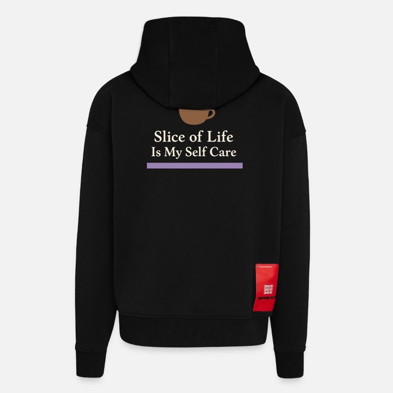 Introverti d’anime Weeb canapé - Veste à capuche bio épaisse oversize fabriqué en UE - SOLID BLACK