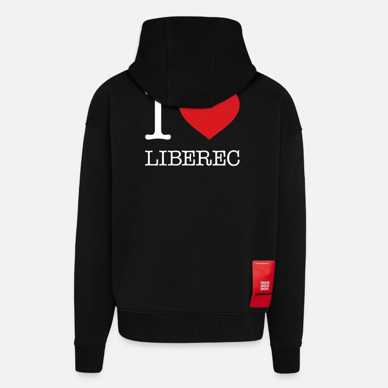J’ADORE LIBEREC - Veste à capuche bio épaisse oversize fabriqué en UE - SOLID BLACK