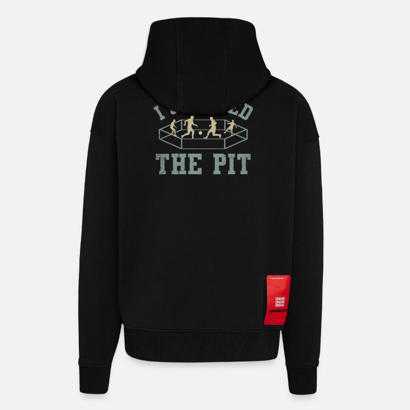 I Survived The Pit Ring - Zip Hoodie - made by SPREAD - SOLID BLACK