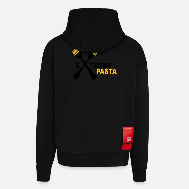 Pasta - Veste à capuche bio épaisse oversize fabriqué en UE - SOLID BLACK