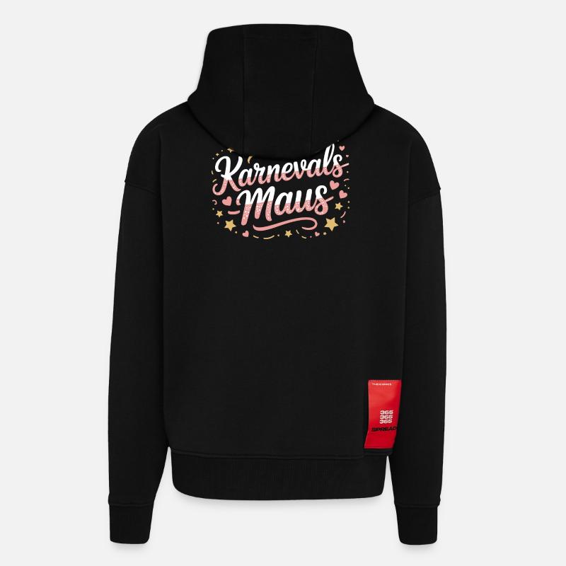 Karnevalsmaus Karneval Köln Kölner Karnevals Maus - Zip Hoodie - made by SPREAD - SOLID BLACK
