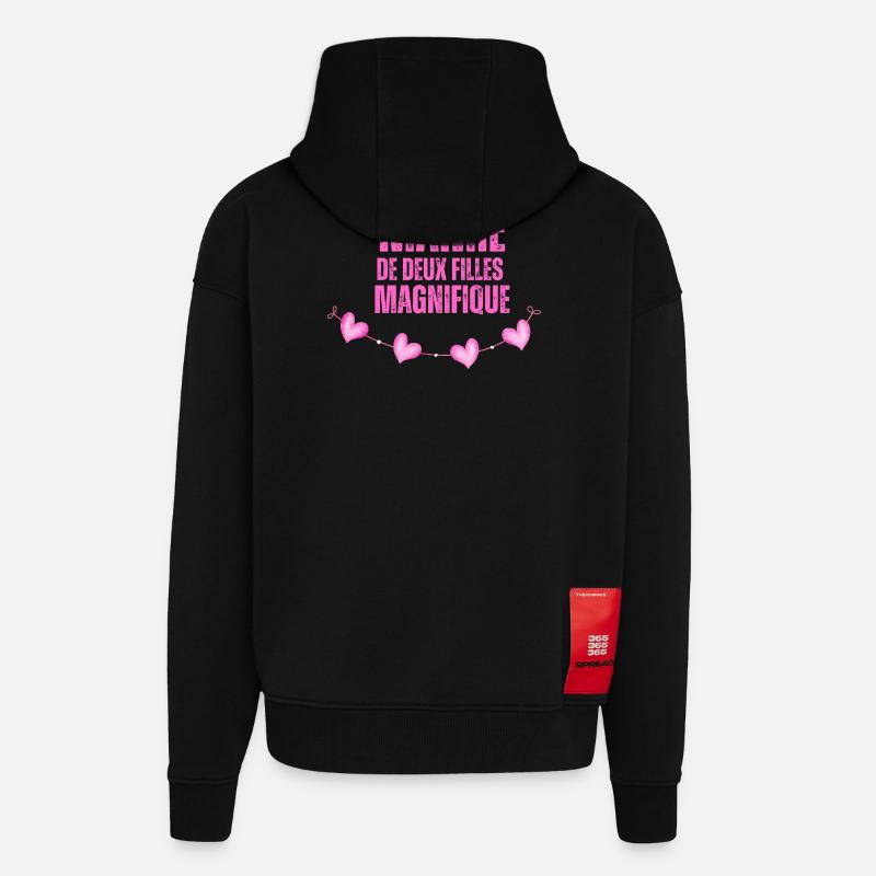 Die wunderschöne Oma beider Mädchen - Zip Hoodie - made by SPREAD - SOLID BLACK