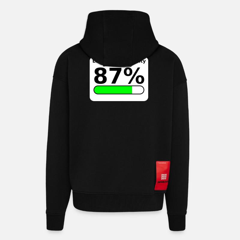 Loading Personality 87% – Nerdy Statement Tee - Zip Hoodie - made by SPREAD - SOLID BLACK