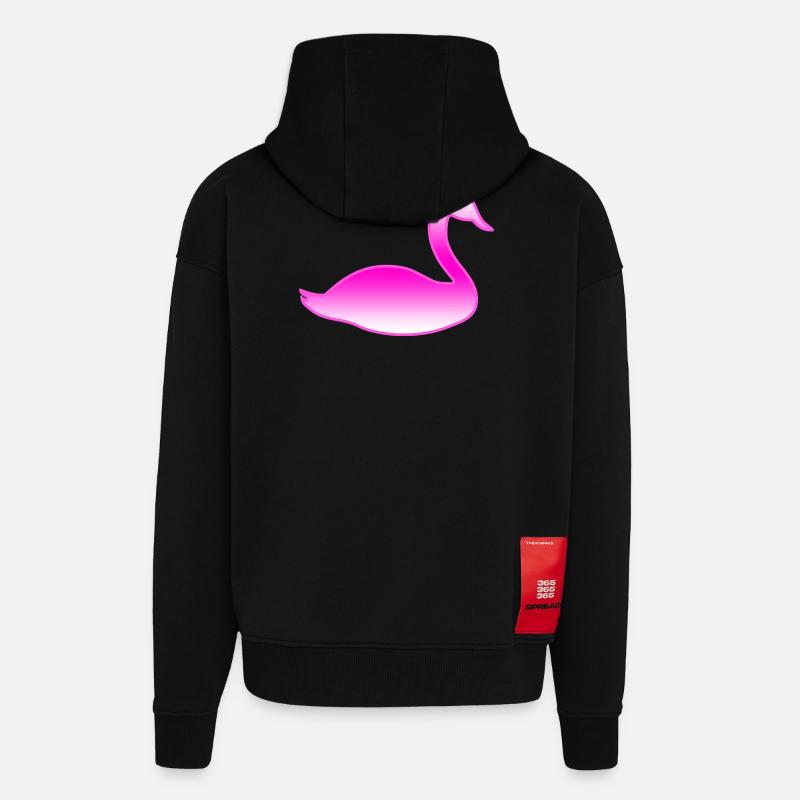 Schwan - Zip Hoodie - made by SPREAD - SOLID BLACK