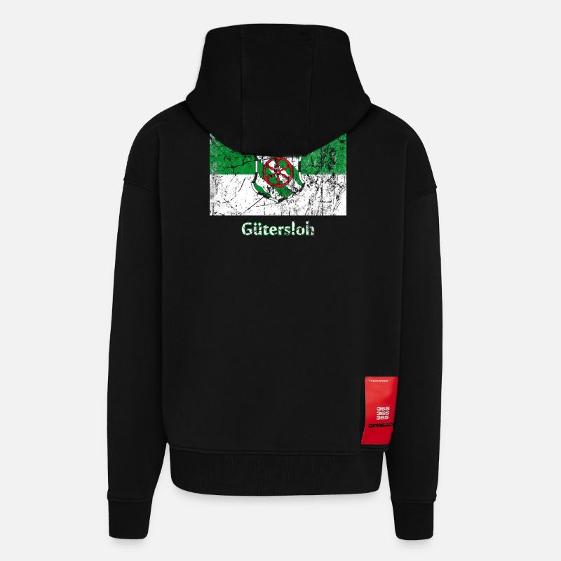 Flagge Gütersloh Stadtfahne Stadtfahne Drapeau - Zip Hoodie - made by SPREAD - SOLID BLACK