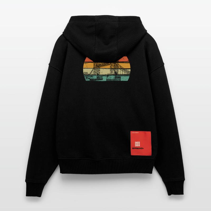 Retro Sunset Circle Zip Hoodie - made by SPREAD