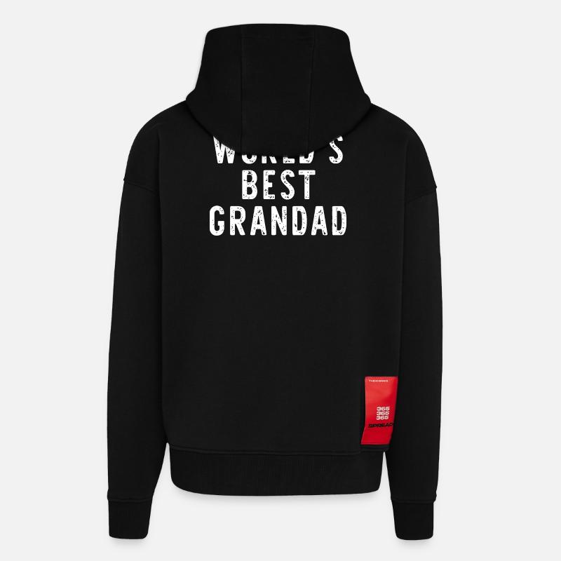 Bester Opa der Welt - Zip Hoodie - made by SPREAD - SOLID BLACK