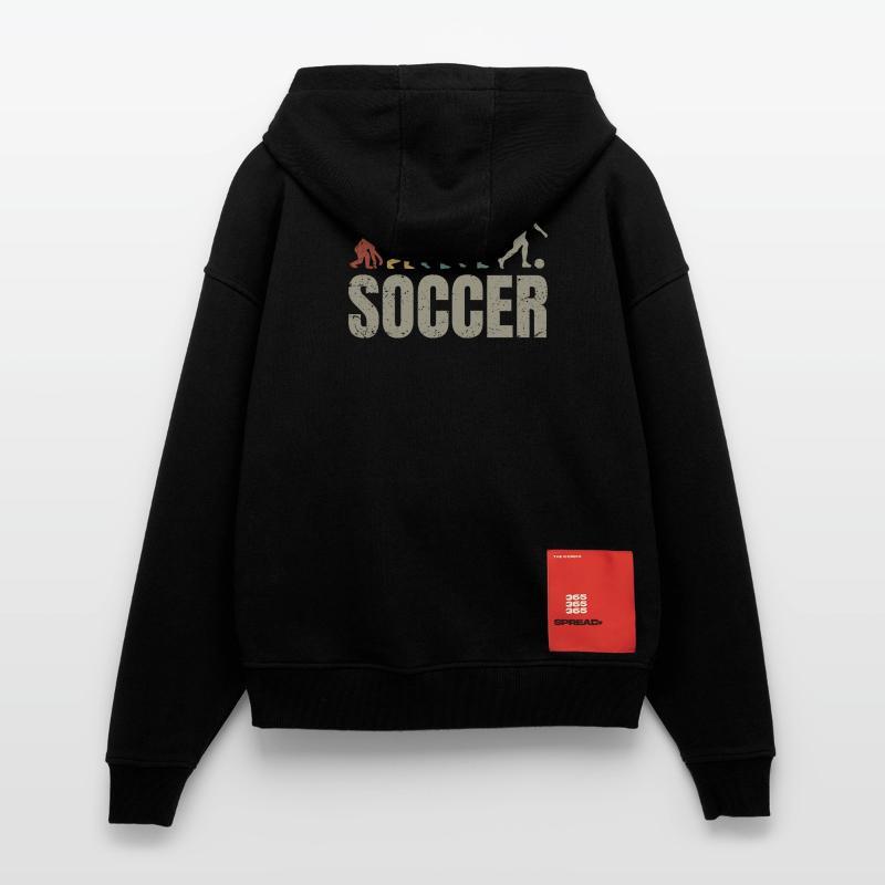 Fußball Evolution | Soccer Evolution Zip Hoodie - made by SPREAD