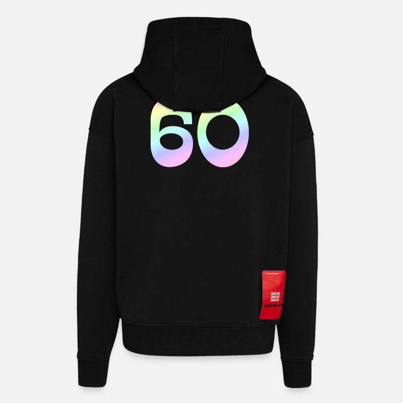 geschenkidee, 60 pastellfarbe - Zip Hoodie - made by SPREAD - SOLID BLACK