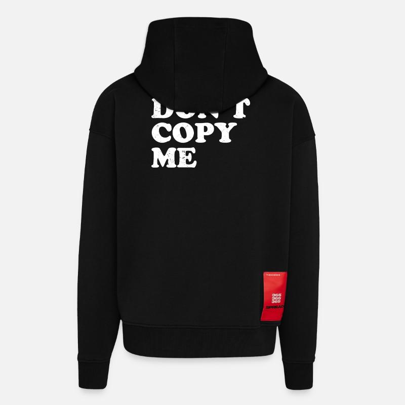 don't copy me - Zip Hoodie - made by SPREAD - SOLID BLACK