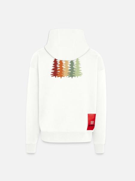 Tree, Trees, Retro, Forest - Zip Hoodie - made by SPREAD - SOLID BLACK
