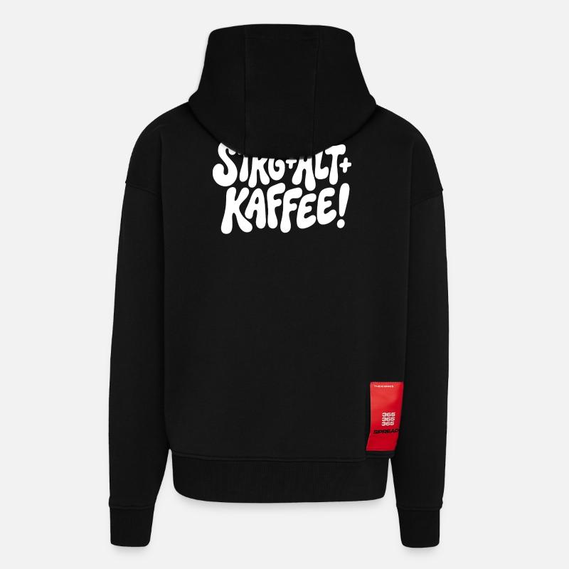 Strg Alt Kaffee Design - Zip Hoodie - made by SPREAD - SOLID BLACK