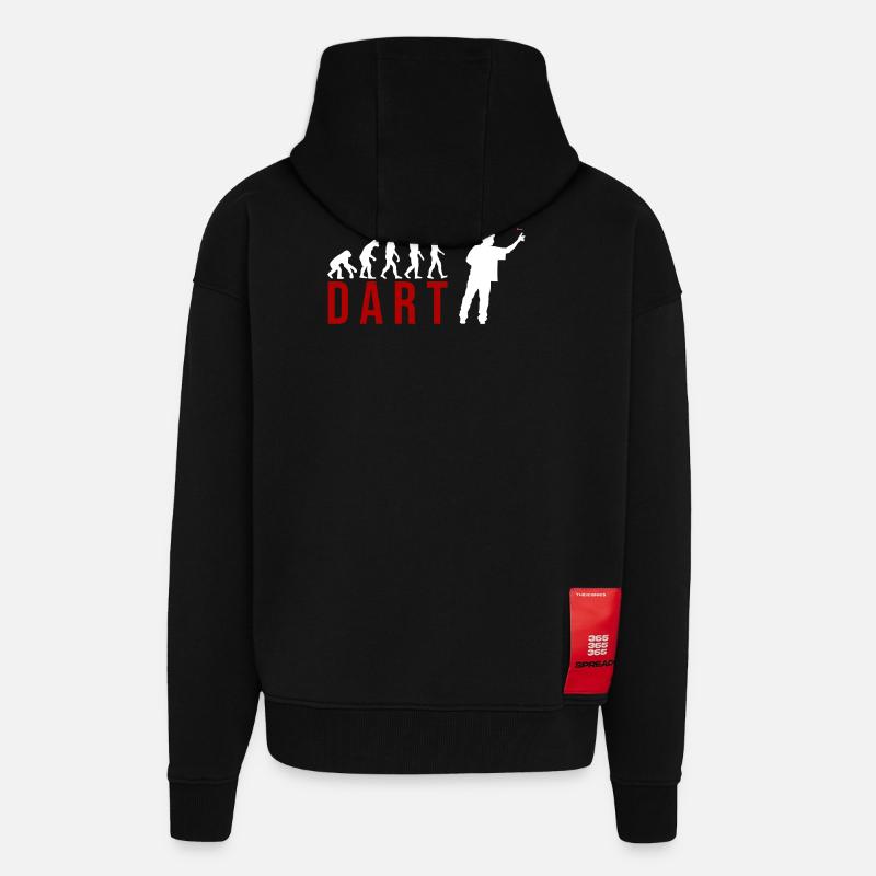 Ecolution Dart - Zip Hoodie - made by SPREAD - SOLID BLACK
