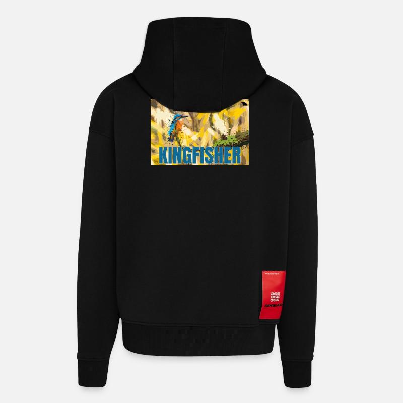 EISVÖGEL - Zip Hoodie - made by SPREAD - SOLID BLACK