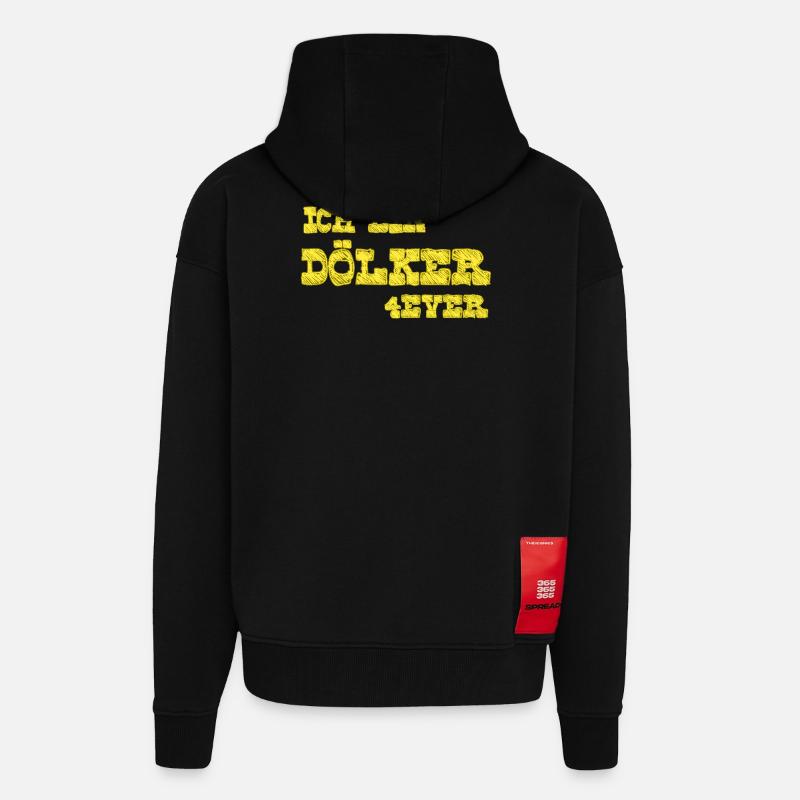 Ich bin Dölker 4 ever - Zip Hoodie - made by SPREAD - SOLID BLACK