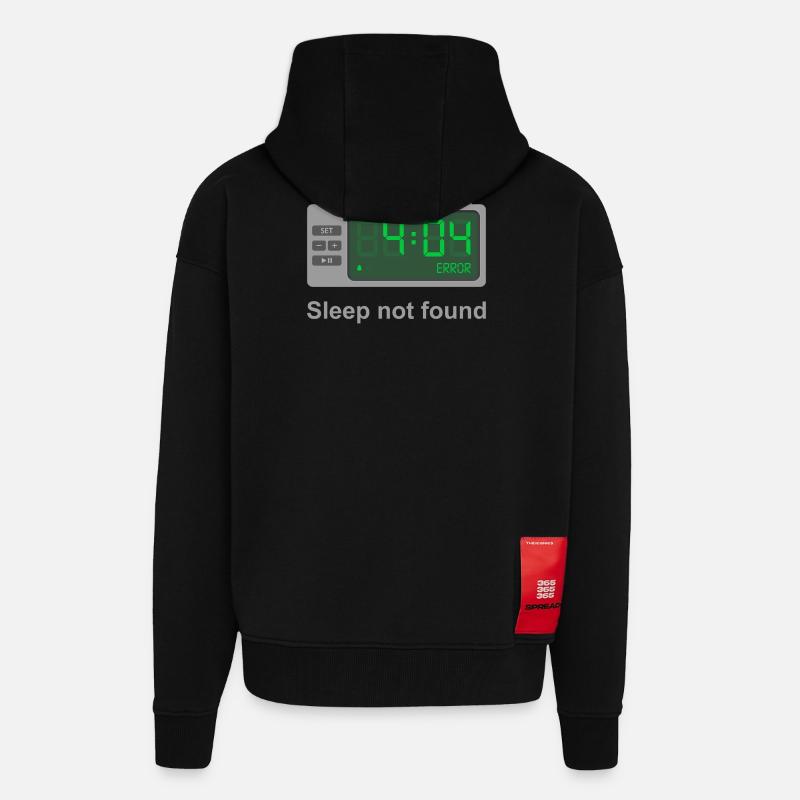 Fehler 404 – Schlaf nicht gefunden - Zip Hoodie - made by SPREAD - SOLID BLACK