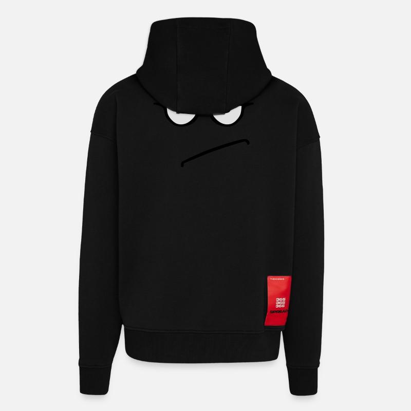 grumpy - Zip Hoodie - made by SPREAD - SOLID BLACK