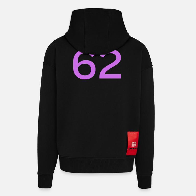 62 - Zip Hoodie - made by SPREAD - SOLID BLACK