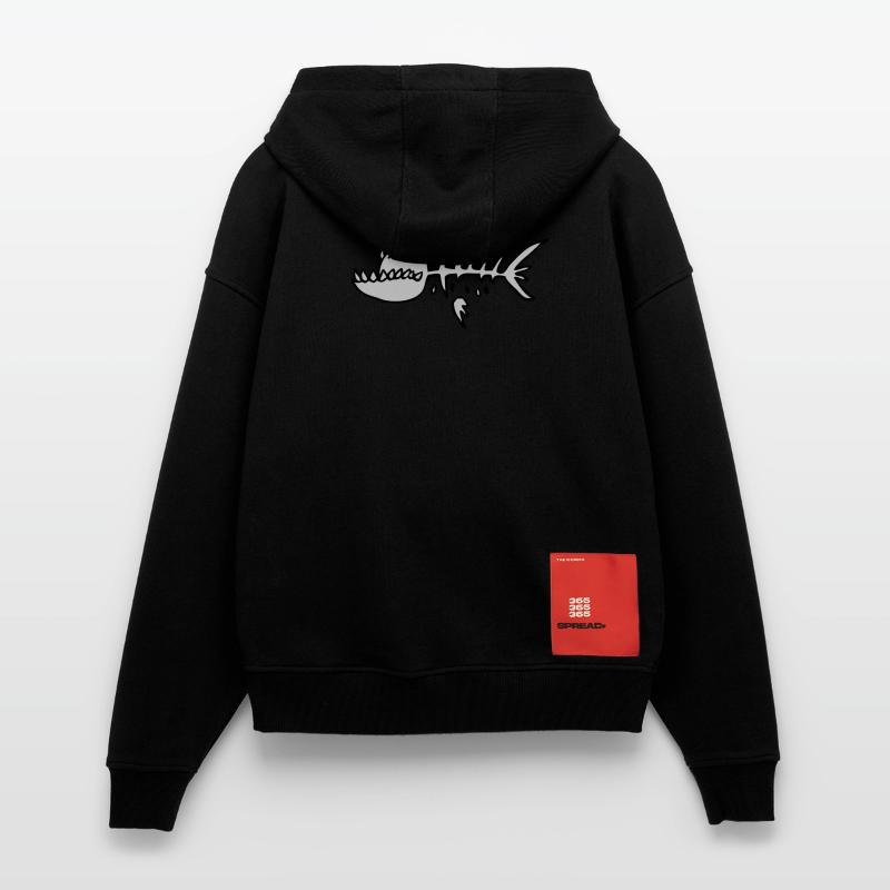 skeleton fish Zip Hoodie - made by SPREAD