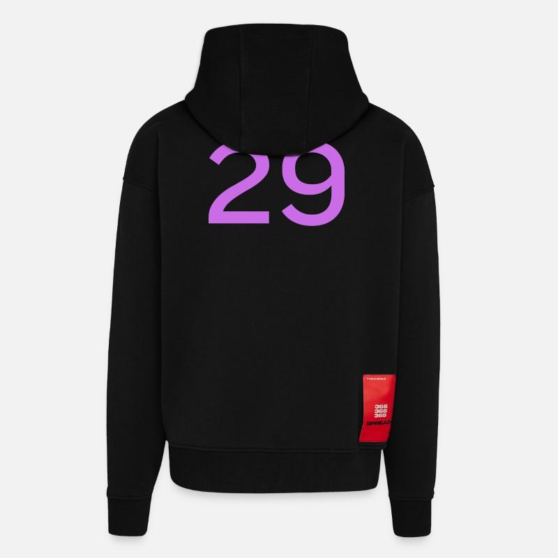 29 - Zip Hoodie - made by SPREAD - SOLID BLACK