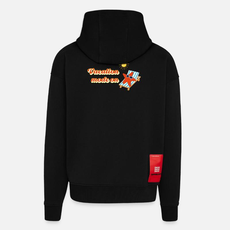 Vacation mode on – Sommer Urlaubs Statement - Zip Hoodie - made by SPREAD - SOLID BLACK