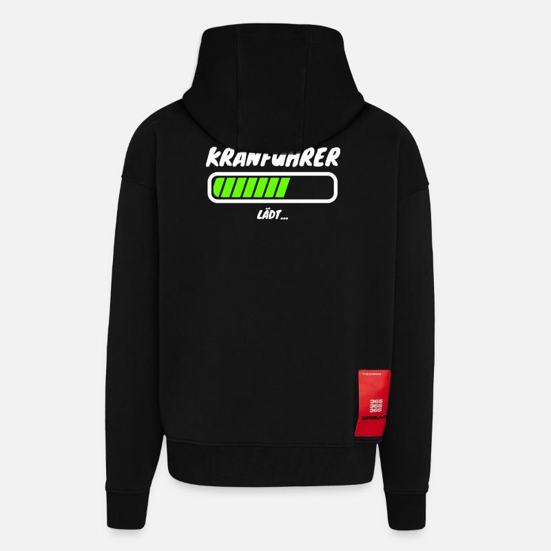 Kranführer Ladebalken Beruf - Zip Hoodie - made by SPREAD - SOLID BLACK