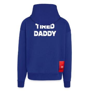 Papa fatigué - Veste à capuche bio épaisse oversize fabriqué en UE - Iconic Blue - Dos