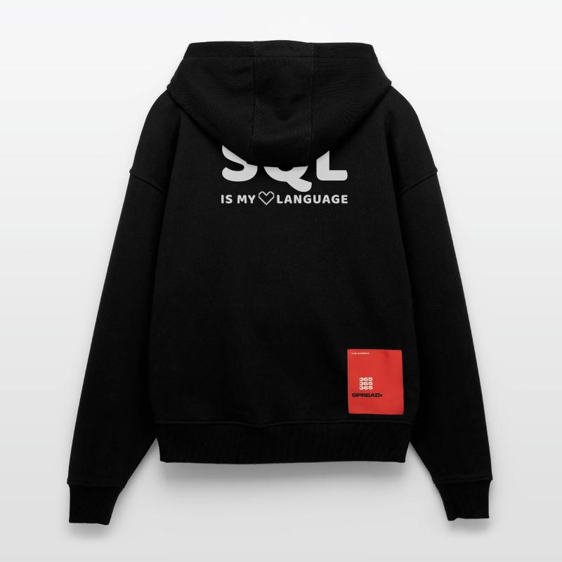 Himmlisches Codemuster auf dunklem Hintergrund Zip Hoodie - made by SPREAD